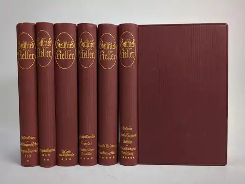 Buch: Gottfried Kellers gesammelte Werke, Reclam Verlag, 1921, 6 Bände