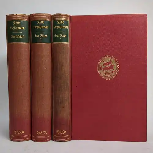 Buch: Der Idiot 1-3, F. M. Dostojewski, Insel, Bibliothek der Romane, 3 Bände