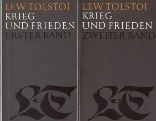 Buch: Krieg und Frieden, 2 Bände. Tolstoi, Lew, 1971, Rütten & Loening