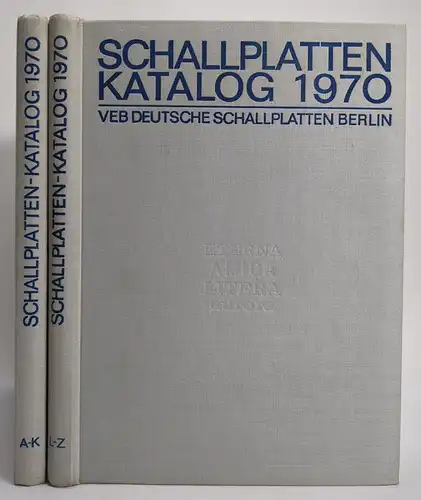 Buch: Schallplatten-Katalog 1970, Eterna, Amiga, Litera, Aurora, 2 Bände