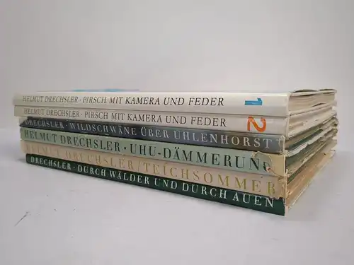 6 Bände Helmut Drechsler: Teichsommer, Wildschwäne, Pirsch, Durch Wälder ...