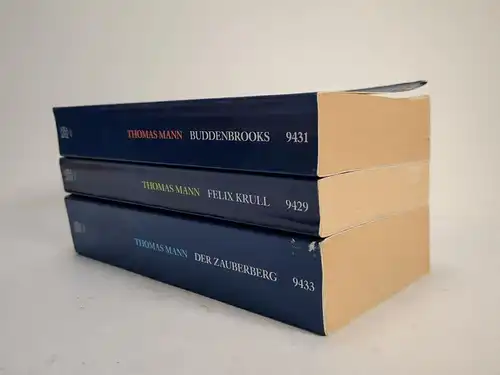 3 Bücher Thomas Mann: Felix Krull / Der Zauberberg / Buddenbrooks, Fischer
