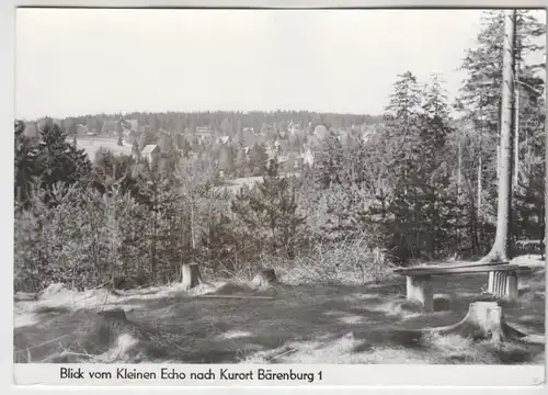 AK Blick vom Kleinen Echo nach Kurort Bärenburg 1, ca. 1977, Photo-Eulitz