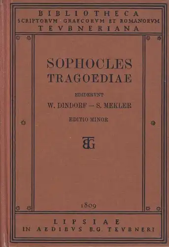 Buch: Tragoediae, Sophokles, 1930, B. G. Teubner, gebraucht, sehr gut