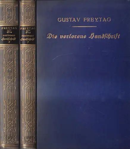 Buch: Die verlorene Handschrift, Gustav Freytag, Hesse & Becker, 2 Bände