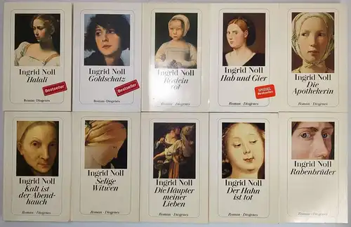 10 Bücher Ingrid Noll: Halali; Goldschatz; Röslein; Rabenbrüder; Witwen; Hahn...