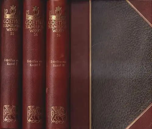 Goethes Sämtliche Werke 33/34/35: Schriften zur Kunst I-III, Cotta, 3 Bände