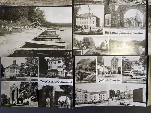 AK Lot: Lot: 12 DDR-Postkarten Templin, Uckermark, Rathaus, Lübbesee ...