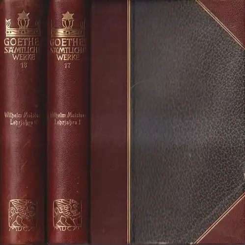 Goethes Sämtliche Werke 17/18: Wilhelm Meisters Lehrjahre I + II, Cotta, 2 Bände