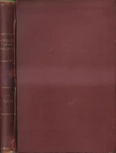 Buch: Vergil und die epische Kunst, Plüss, Hans Theodor, 1884, B. G. Teubner