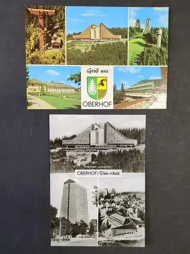 AK Lot: 14 DDR-Postkarten Oberhof, Thüringer Wald, Lütschetalsperre, Rennsteig