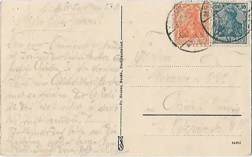 AK Burkhardtsdorf, Ortsteil Mittel. ca. 1920, Postkarte. Serien-Nr, ca. 1920