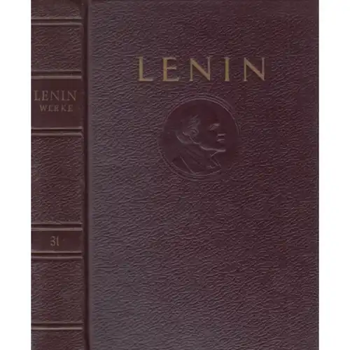 Buch: Werke. Band 31, Lenin, W. I. 1970, Dietz Verlag, April-Dezember 1959