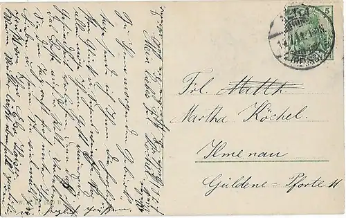 AK Gera (Reuss). Fürstl. Küchengarten. ca. 1911, Postkarte. Serien Nr, ca. 1911