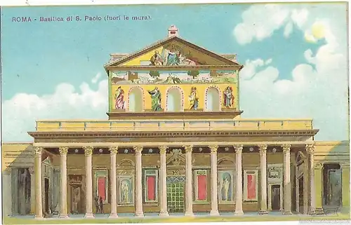 AK Roma. Basilica di S. Paolo (fuori le mura). ca. 1908, Postkarte