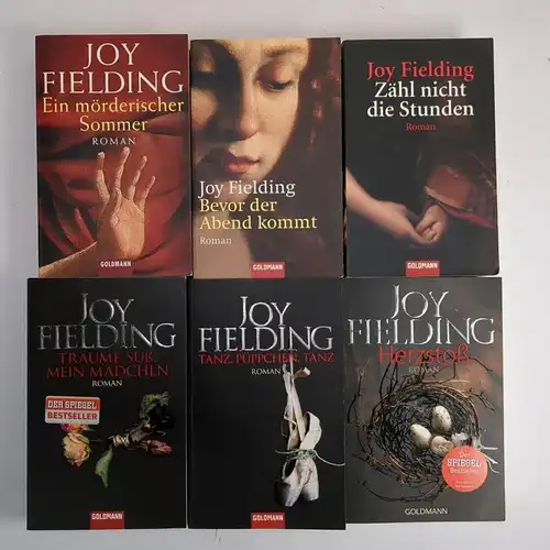 6 Bücher Joy Fielding: Herzstoß, Tanz, Träume süß, Abend, Sommer, Stunden ...