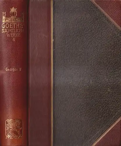 Buch: Goethes Sämtliche Werke 4 - Gedichte IV. J. W. Goethe, Cotta'sche Buchhand