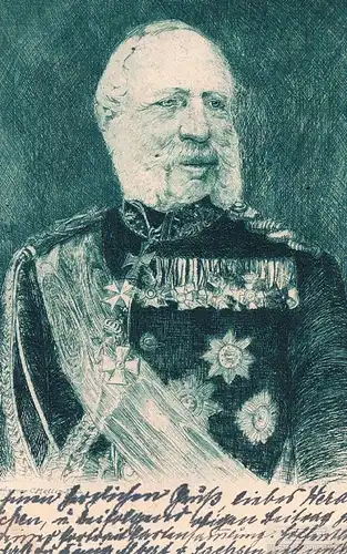 AK Wilhelm I. ca. 1899, Postkarte. 1899, gebraucht, gut