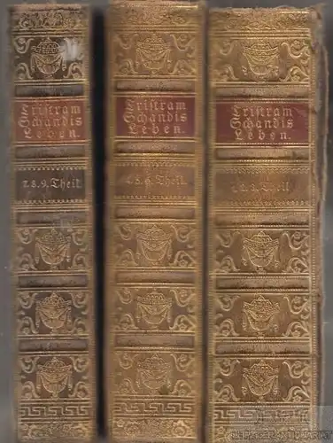 Buch: Tristram Schandis Leben und Meynungen, Sterne, Laurence. 3 Bände, 1910