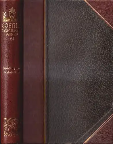 Buch: Goethes Sämtliche Werke 24 - Dichtung und Wahrheit III, Goethe, Cotta