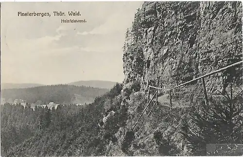 AK Finsterbergen. Thür. Wald. Hainfelswand. ca. 1908, Postkarte. Ca. 1908