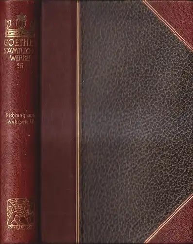 Buch: Goethes Sämtliche Werke 25 - Dichtung und Wahrheit IV, Goethe, Cotta