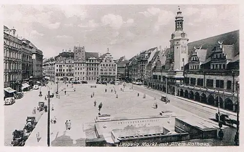 AK Leipzig. Markt mit altem Rathaus, Postkarte, gebraucht, gut