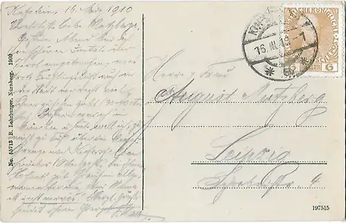 AK Kufstein mit dem Kaisergebirge. ca. 1909, Postkarte. Serien Nr, ca. 1909