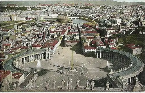 AK Roma. Panorama della Cupola di S. Pietra. ca. 1908, Postkarte. Ca. 1908