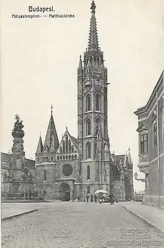 AK Budapest. Matthiaskirche. ca. 1908, Postkarte. Serien Nr, ca. 1908