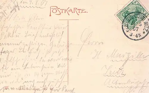 AK Leipzig. Neues Rathaus und Carl Tauchnitzbrücke. ca. 1905, Postkarte. Nr. 284