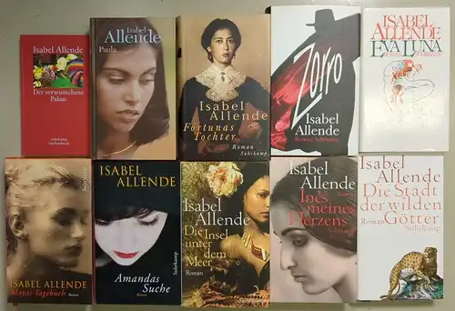 10 Bücher Isabel Allende: Paula, Zorro, Eva Luna, Fortuna, Ines, Maya, Amanda...