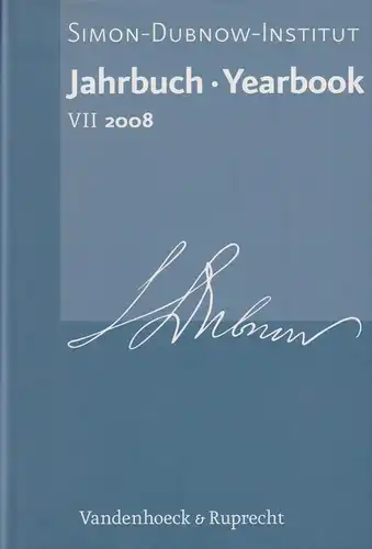 Buch: Jahrbuch des Simon-Dubnow-Instituts, VII, Diner, Dan, 2008, sehr gut