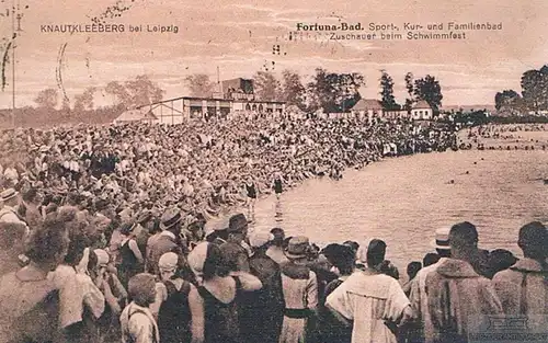 AK Knautkleeberg bei Leipzig. Fortuna-Bad. ca. 1923, Postkarte. 1923