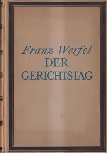 Buch: Der Gerichtstag in fünf Büchern, Werfel, Franz. 1919, Kurt Wolff Verlag