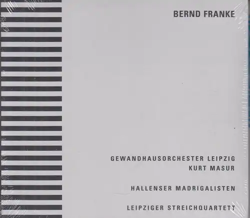 CD: Kurt Masur u.a., Bernd Franke. 2004, Gewandhausorchester Leipzig, wie neu