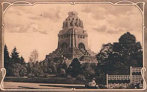 AK Leipzig. Völkerschlachtdenkmal. ca. 1915, Postkarte. 1915, Verlag M. Dohms