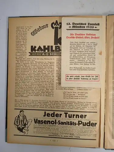 Buch: Festzeitung zum 13. Deutschen Turnfest München 1923, Heft 1-6/7 (komplett)