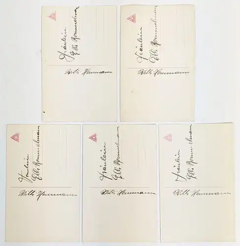 Lot: AK Liebeserklärung, 5 Postkarten, Sammlung, Nr. 4728, ungelaufen, Feldpost