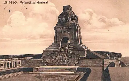 AK Leipzig. Völkerschlachtdenkmal. ca. 1912, Postkarte. No. 13907, 1912