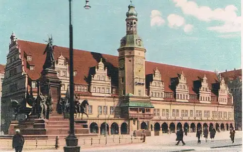 AK Leipzig. Markt, Altes Rathaus, Postkarte. Nr. 5017, Kunstverlag Fr. Lindner