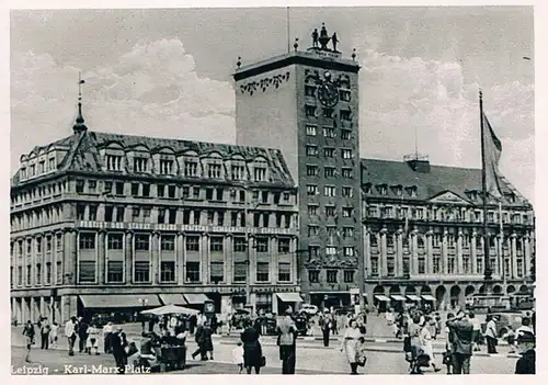 AK Leipzig. Karl-Marx-Platz, Postkarte, Heldge-Verlag, gebraucht, gut