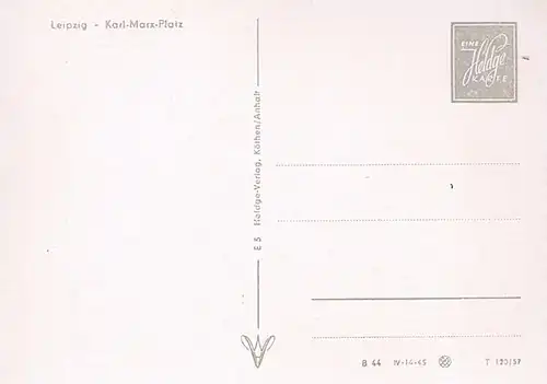 AK Leipzig. Karl-Marx-Platz, Postkarte, Heldge-Verlag, gebraucht, gut