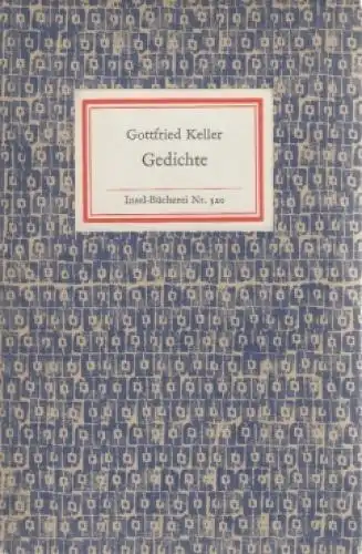 Insel-Bücherei 320, Gedichte, Keller, Gottfried. 1968, Insel-Verlag