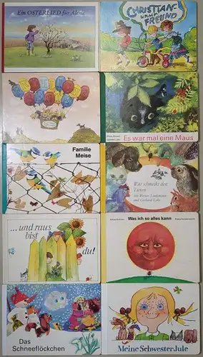 10 Pappkinderbücher: Schneeflöckchen, Fröhliche Feste, Familie Meise ...
