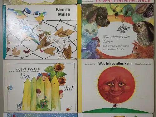 10 Pappkinderbücher: Schneeflöckchen, Fröhliche Feste, Familie Meise ...
