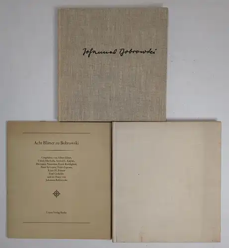 3 Bücher Johannes Bobrowski, Union: Lyrik und Prosa, Ahornallee 26, Acht Blätter