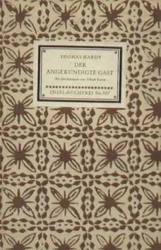Insel-Bücherei 307, Der angekündigte Gast, Hardy, Thomas. 1949, Insel-Verlag