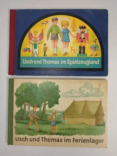 2 Bücher Usch und Thomas, Spielzeugland, Ferienlager, Ruth Kraft, Abel & Müller