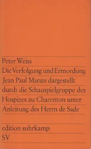 Buch: Die Verfolgung und Ermordung Jean Paul Marats, Weiss, Peter. Im Dialog